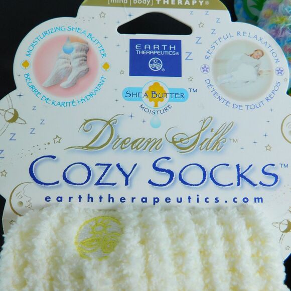 Earth Therapeutics Moisture Socks Night Aloe Shea Soft Moisturizing LOT of 3 NEW - Picture 3 of 12